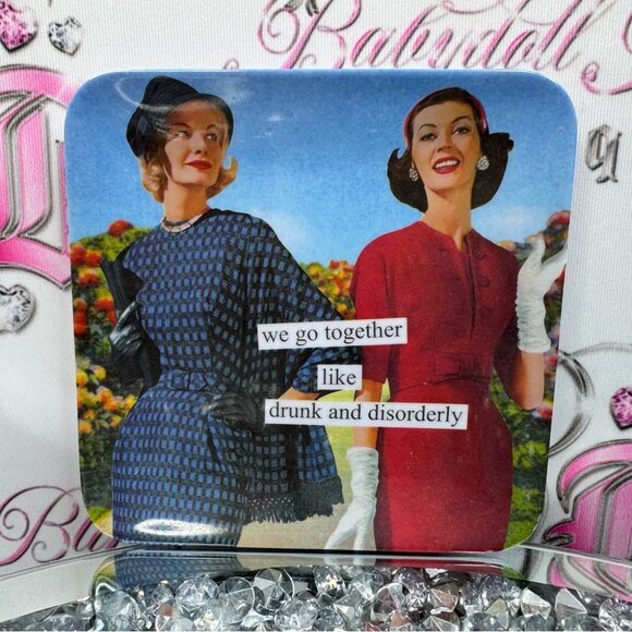 Anne taintor tray mini plate serve dish funny humour vintage retro pin up girl - Picture 2 of 10